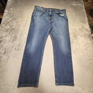 Levi's 502 Jeans Mens 38x30 Blue Medium Wash Tapered Denim Stretch Pockets